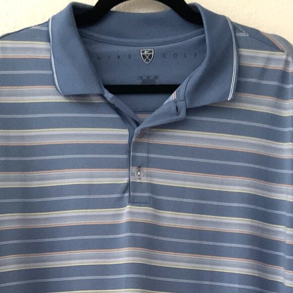 NIKE GOLF DRI-FIT MEN’S STIRPED POLO SHIRT - Picture 4 of 11